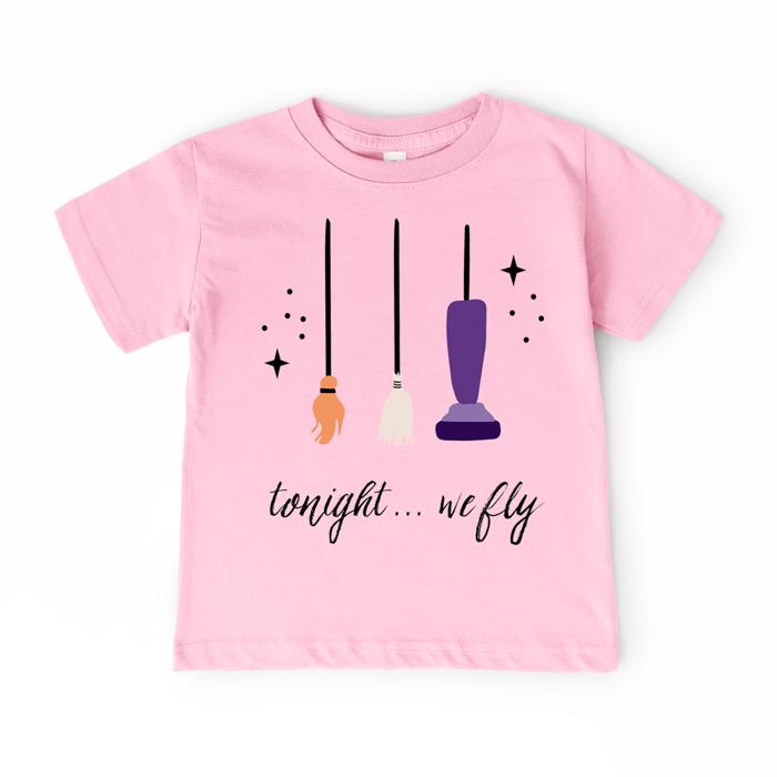 Hocus Pocus Girls Halloween Shirt | Tonight We Fly Kids Tee | Kids Halloween Shirt
