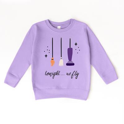 Hocus Pocus Girls Halloween Sweatshirt | Tonight We Fly Kids Sweatshirt | Kids Halloween Shirt