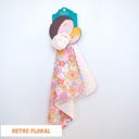 Retro Floral Premium Mini Minky Blanket – 18x18 Baby & Toddler Snuggle Essential
