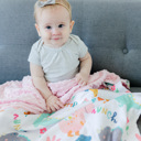 Dinoland Pink Premium Baby & Toddler Minky Blanket 30x40 - Last Chance!