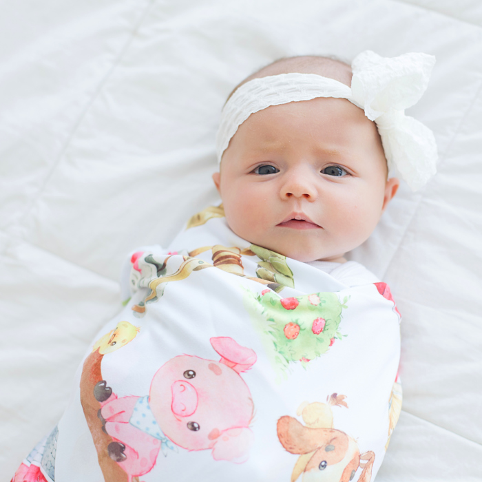 Buttery Soft & Stretchy Swaddle Blanket – Large 47x47 Baby Essential