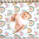 Blue Rainbow Premium Buttery Soft Crib Sheet – Gentle, Stretchy & Secure Fit