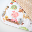 Farm Animals Premium Mini Minky Blanket – 18x18 Baby & Toddler Snuggle Essential