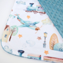 Airplane & Train Premium Mini Minky Blanket – 18x18 Baby & Toddler Snuggle Essential