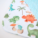 Dino Premium Mini Minky Blanket – 18x18 Baby & Toddler Snuggle Essential