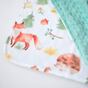 Forest Friends Premium Mini Minky Blanket – 18x18 Baby & Toddler Snuggle Essential