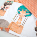 Hot Air Balloon Premium Mini Minky Blanket – 18x18 Baby & Toddler Snuggle Essential