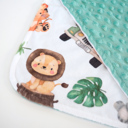 Safari Premium Mini Minky Blanket – 18x18 Baby & Toddler Snuggle Essential