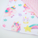 Unicorns Premium Mini Minky Blanket – 18x18 Baby & Toddler Snuggle Essential