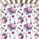 Purple Blush Floral Premium Buttery Soft Crib Sheet – Gentle, Stretchy & Secure Fit - Last Chance!