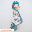 Dragons & Knights Premium Mini Minky Blanket – 18x18 Baby & Toddler Snuggle Essential