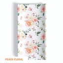 Peach Floral Premium Changing Pad Cover – Gentle, Snug Fit for Baby