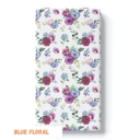 Blue Floral Premium Buttery Soft Crib Sheet – Gentle, Stretchy & Secure Fit