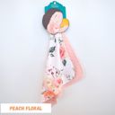 Peach Floral Premium Mini Minky Blanket – 18x18 Baby & Toddler Snuggle Essential