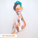 Hot Air Balloon Premium Mini Minky Blanket – 18x18 Baby & Toddler Snuggle Essential