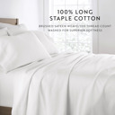 Twin White 300 Thread Count Cotton Sheet Set in Essential Colors