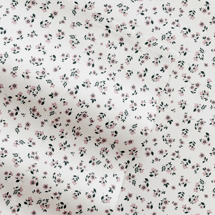 Patterned Ultra-Soft Bed Sheet Set - Delicate Blossoms