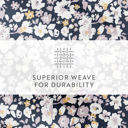 California King Floral Dream Navy Patterned Ultra-Soft Bed Sheet Set - Delicate Blossoms