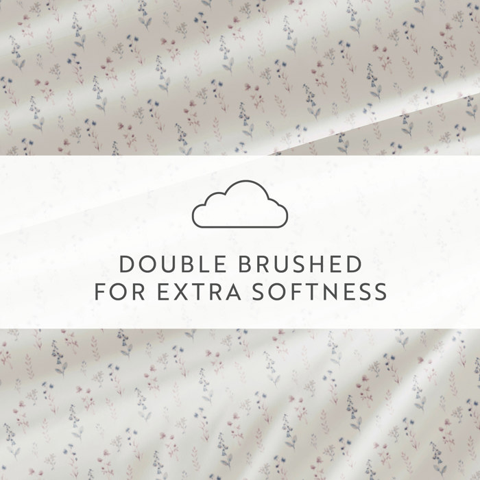 Patterned Ultra-Soft Bed Sheet Set - Delicate Blossoms