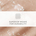 Full/Double Distressed Willow Apricot Patterned Ultra-Soft Bed Sheet Set - Delicate Details