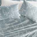 Twin Distressed Willow Blue Patterned Ultra-Soft Bed Sheet Set - Delicate Details