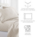 King Floral Bouquet Stone Patterned Ultra-Soft Bed Sheet Set - Delicate Details