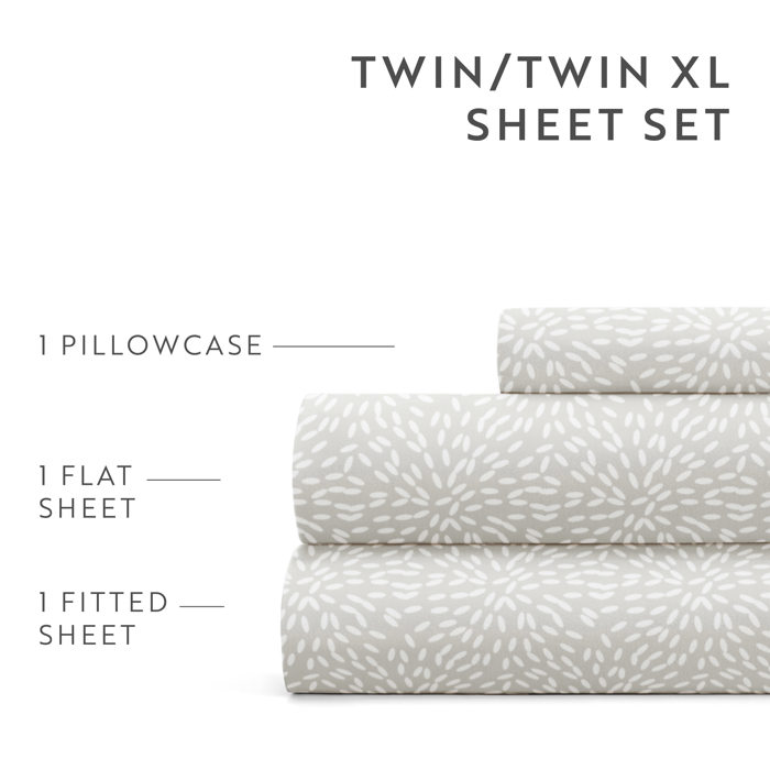 Patterned Ultra-Soft Bed Sheet Set - Delicate Details