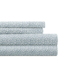 King Modern Circles Sky Blue Patterned Ultra-Soft Bed Sheet Set - Delicate Details