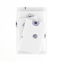 Twin Indigo Flowers Navy Patterned Ultra-Soft Bed Sheet Set - Garden Farmhouse