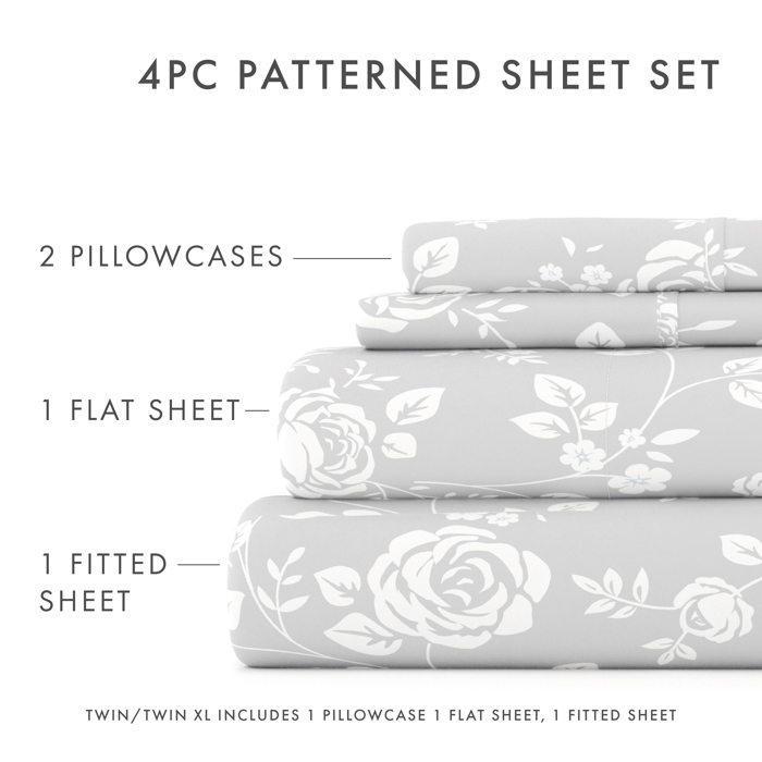 Patterned Ultra-Soft Bed Sheet Set - Garden Farmhouse