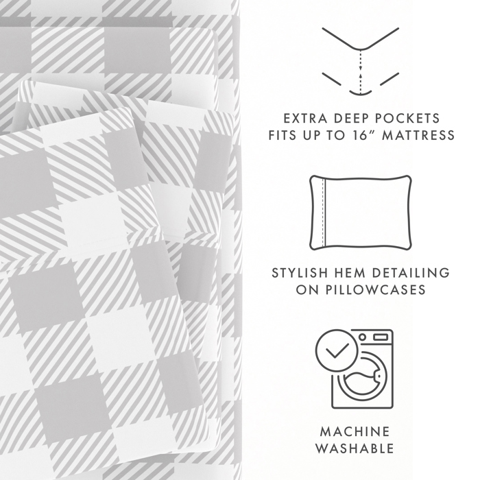 Patterned Ultra-Soft Bed Sheet Set - Geometric Patterns