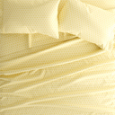 Full/Double Honeycomb Yellow Patterned Ultra-Soft Bed Sheet Set - Geometric Patterns