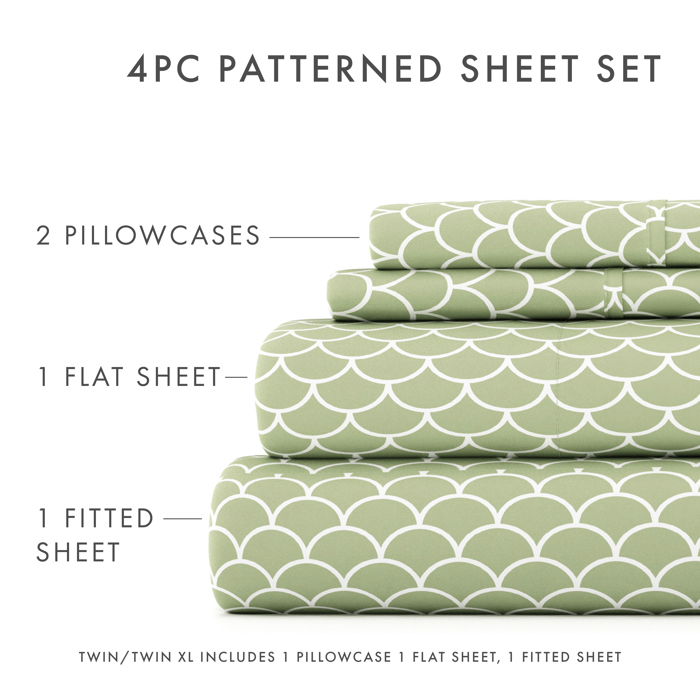 Patterned Ultra-Soft Bed Sheet Set - Geometric Patterns