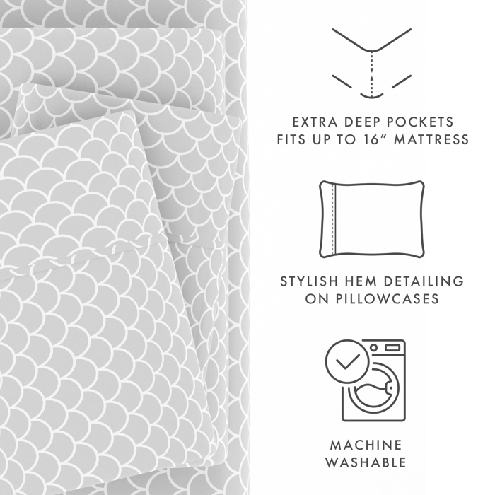 Patterned Ultra-Soft Bed Sheet Set - Geometric Patterns