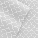 King Scallops Light Gray Patterned Ultra-Soft Bed Sheet Set - Geometric Patterns