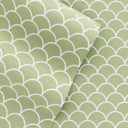 King Scallops Sage Patterned Ultra-Soft Bed Sheet Set - Geometric Patterns