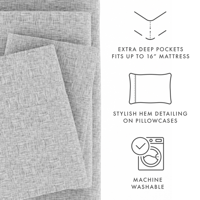 Patterned Ultra-Soft Bed Sheet Set - Modern Elegance