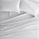 California King Quatrefoil Gray Patterned Ultra-Soft Bed Sheet Set - Modern Elegance