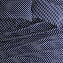 Twin Quatrefoil Navy Patterned Ultra-Soft Bed Sheet Set - Modern Elegance