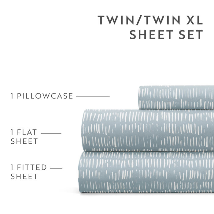 Patterned Ultra-Soft Bed Sheet Set - Soft Lines