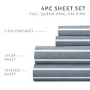 California King Distressed Awning Stripe Stone Patterned Ultra-Soft Bed Sheet Set - Soft Lines