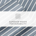 Queen Distressed Awning Stripe Stone Patterned Ultra-Soft Bed Sheet Set - Soft Lines