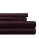 California King Purple Essential Colors Microfiber Bed Sheet Set