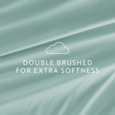 Full/Double Aqua Essential Colors Microfiber Bed Sheet Set