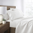Full/Double White Essential Colors Microfiber Bed Sheet Set