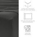 King Gray Essential Colors Microfiber Bed Sheet Set