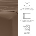 King Taupe Essential Colors Microfiber Bed Sheet Set