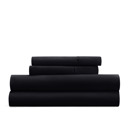 Queen Black Essential Colors Microfiber Bed Sheet Set