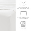 Queen White Essential Colors Microfiber Bed Sheet Set