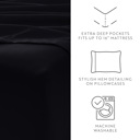 Twin Black Essential Colors Microfiber Bed Sheet Set